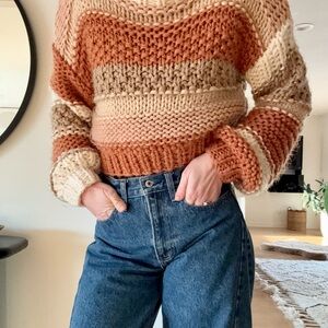 Cropped Crocheted Sweater